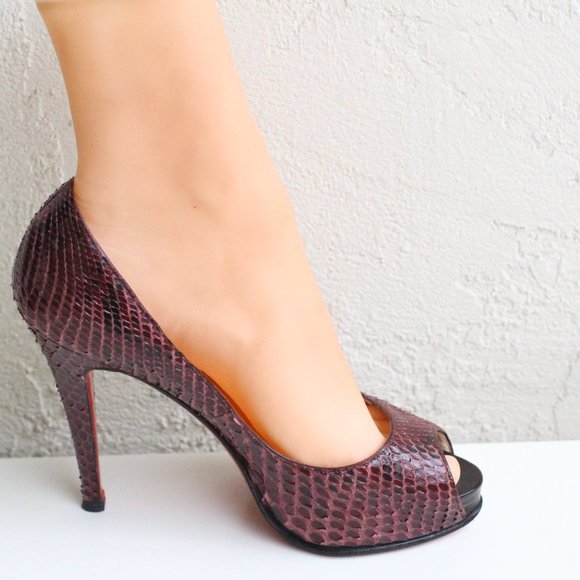 Christian Louboutin Purple Very Prive Python - Picture 6 of 10